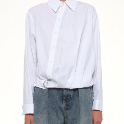 Loewe Draped Shirt in White / 34