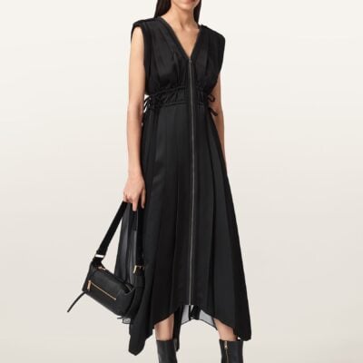 AllSaints Black Amala Dress