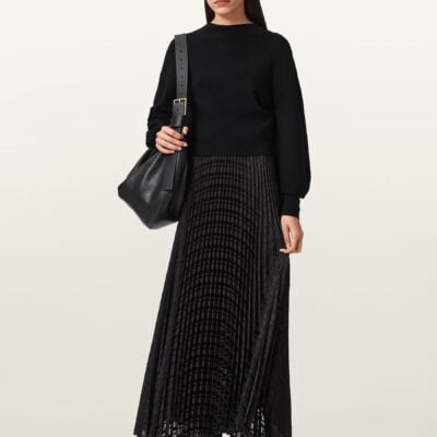 AllSaints Black Sinead Dress
