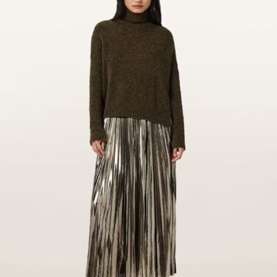 AllSaints Brown Spark Dress