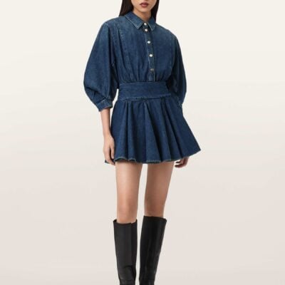 AllSaints Blue Arlo Denim Dress