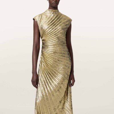 AllSaints Metallic Rayanna Dress