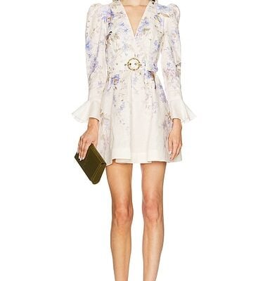 Zimmermann Luna Plunge Mini Dress