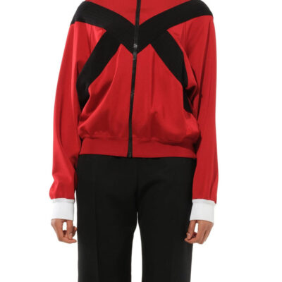 Givenchy Zip Tri Turtleneck Sweater in Red / Xs