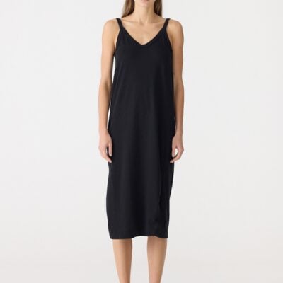 BASSIKE V Neck Jersey Slip Dress