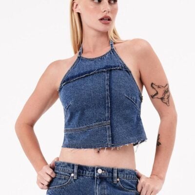 Abrand Patch Halter Top Size L Chantell