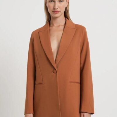 First Mse Sierra Cut Out Blazer Size XXS Tawny
