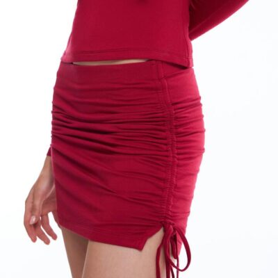 Beyond Her Tobi Mini Skirt Size 10 Cherry Red