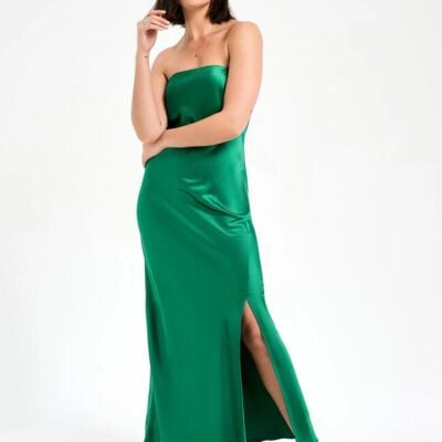 Lulu & Rose Celine Strapless Maxi Dress Size XXS Emerald