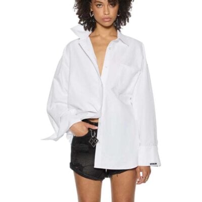 Ksubi Astra LS Shirt Size M/L White Oxford