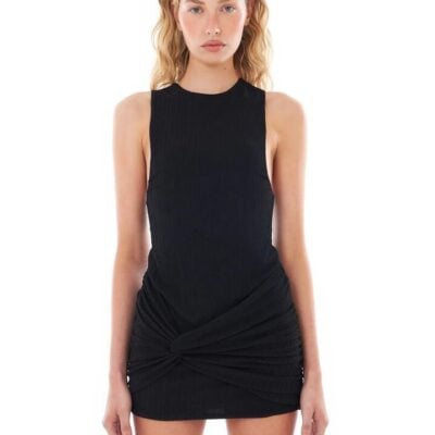 Felle Mini Knot Dress Size XXL Black