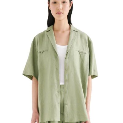 Nude Lucy Thilda Linen Shirt Size L Sage