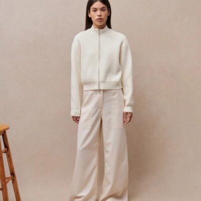 MSE Soft Wide Leg Pant Size M Crema