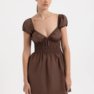Lulu & Rose Savannah Mini Dress Size M Mocha