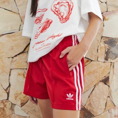 Adidas Firebird Short Size L Better Scarlet/White