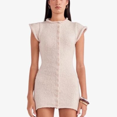 SNDYS Haze Mini Dress Size L Oat