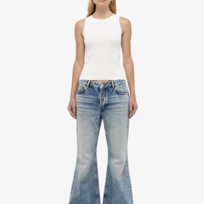 Neuw Chloe Baggy Flare Size AU 7 / W 25" MID VINTAGE INDIGO