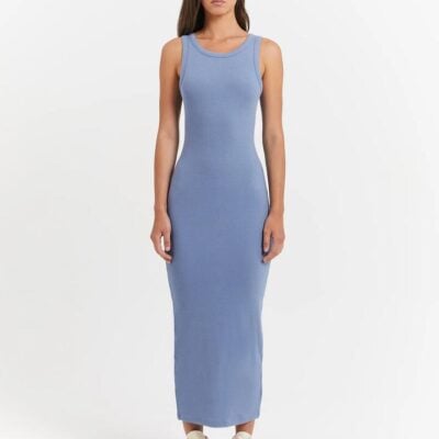 Beyond Her Miranda Maxi Dress Size 6 Chambray