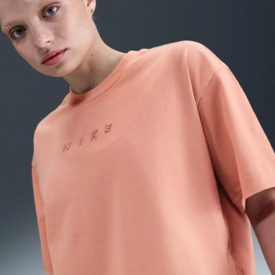 Nike NSW Boxy Short-Sleeve T-Shirt Size S Rose Gold/Sail