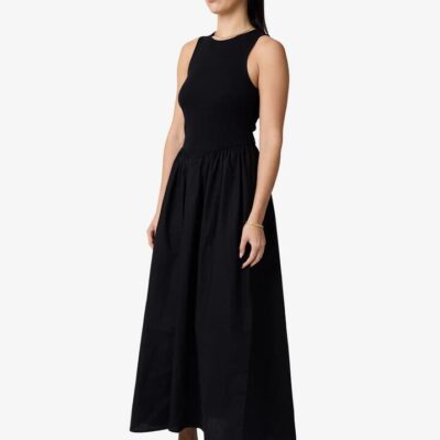 Lulu & Rose Lori Gathered Dress Size XS Black