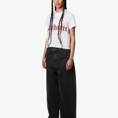 Carhartt Wip Women's Brandon Pants Size L Black Stone Washed