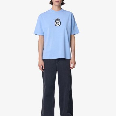S-Double Crown Dot Ss Tee Size AU 10 PIGMENTWASH BLU