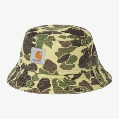 Carhartt Wip Duck Bucket Hat Size S/M Camo Duck, Green
