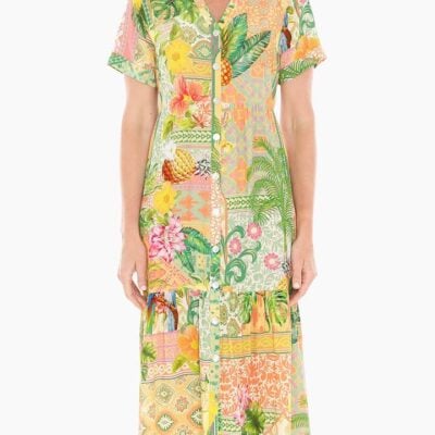 JUMP PINA COLADA TIERED DRESS