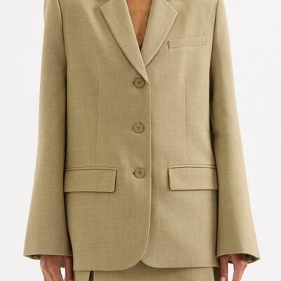 Nude Lucy Nude Lucy Womens Audrey Tailored Blazer Green Midweight Tailoring Fabric Single Breasted XXL
