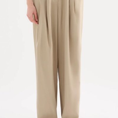 Nude Lucy Nude Lucy Womens Xavia Tailored Pant Grey Viscose Blend Wide Leg Front Pleats XL