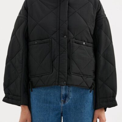 Nude Lucy Womens Sloane Puffer Jacket Black Size Xxs