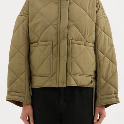 Nude Lucy Womens Sloane Puffer Jacket Green Size Xxs