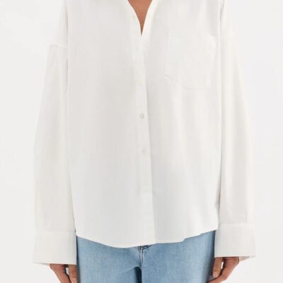 Nude Lucy Womens Classic Cotton Shirt Cotton White Size Xxl