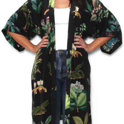 The Artist Label Ancient Botany Silk Long Kimono