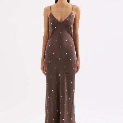 Nude Lucy Womens Athena Cupro Slip Dress Print Size Xs