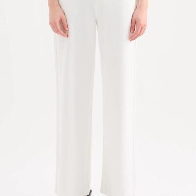 Nude Lucy Womens Ace Tencel Denim Pant Denim White High Rise Relaxed Leg Size L