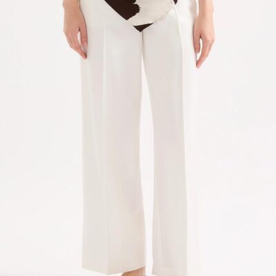 Nude Lucy Womens Lina Pant Cotton White Size M