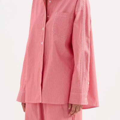 Nude Lucy Nude Lucy Womens Anouk Stripe Shirt Cotton Stripes Size S Oversized Patch Pockets Branded Buttons Crisp Hand Feel