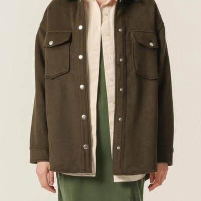 Nude Lucy Womens Carson Wool Jacket Polyester Brown Size Xs