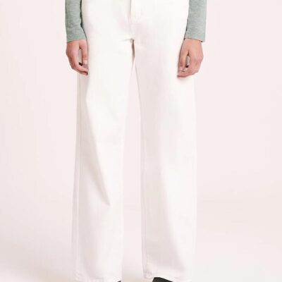 Nude Lucy Womens Otis Wide Leg Jean Denim White Size Xxs