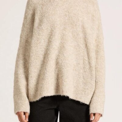 Nude Lucy Womens Elias Knit Cream Size M/l