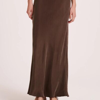Nude Lucy Womens Ines Cupro Skirt Brown Size Xxs