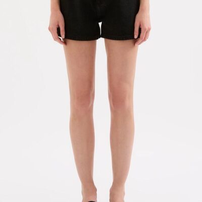 Nude Lucy Womens Organic Mom Short Denim Black Size 23