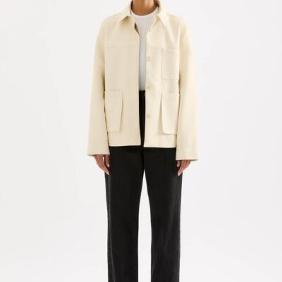 Nude Lucy Womens Telsey Faux Leather Jacket White Size Xxs