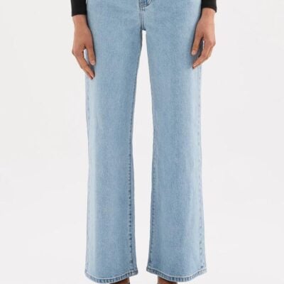 Nude Lucy Womens Organic Stretch Wide Leg Jean Denim Blue Size 23