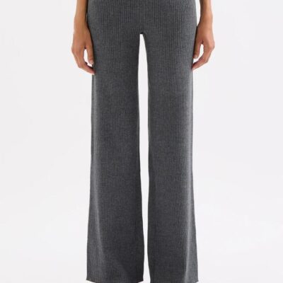 Nude Lucy Womens Malo Knit Pant Cotton Grey Size Xxl