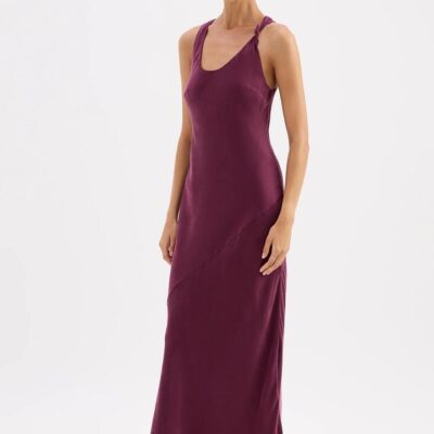 Nude Lucy Womens Amaya Cupro Dress Cupro Red Size Xxs