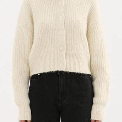 Nude Lucy Womens Nixon Cropped Cardigan White Size Xxs