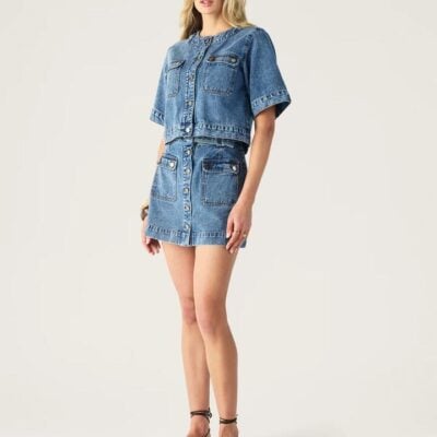 MOS The Label Aveline Denim Top | MOS The Label
