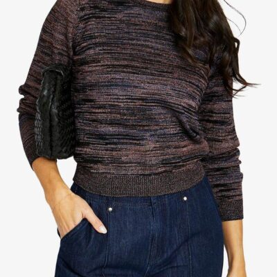 Jump Shimmer Stripe Pullover